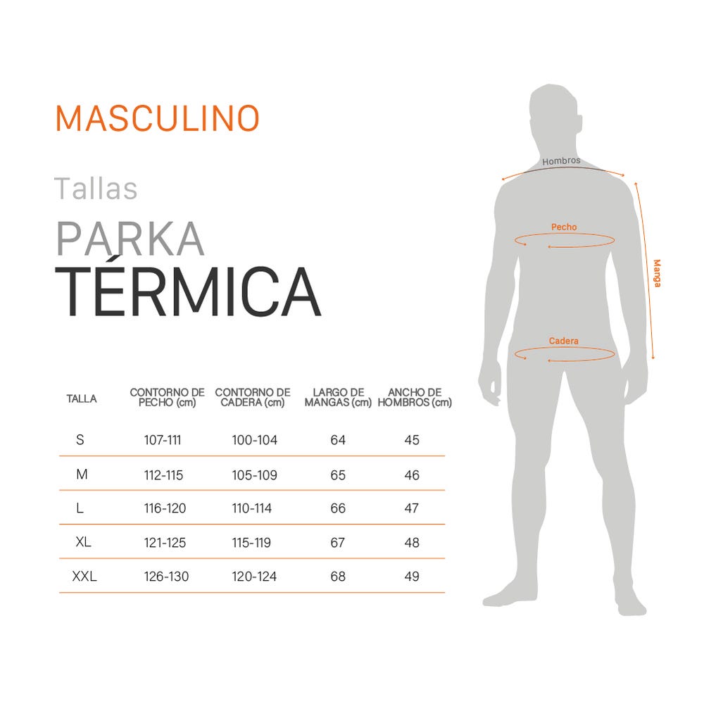 Parka Térmica Impermeable Vertex Termica Doite Negro