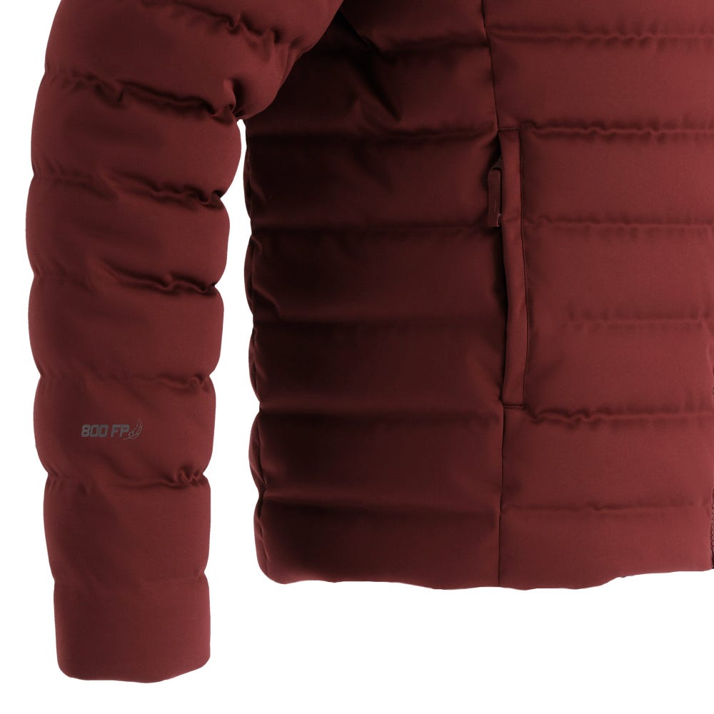 Chaqueta Pluma Amorak Doite Burdeo