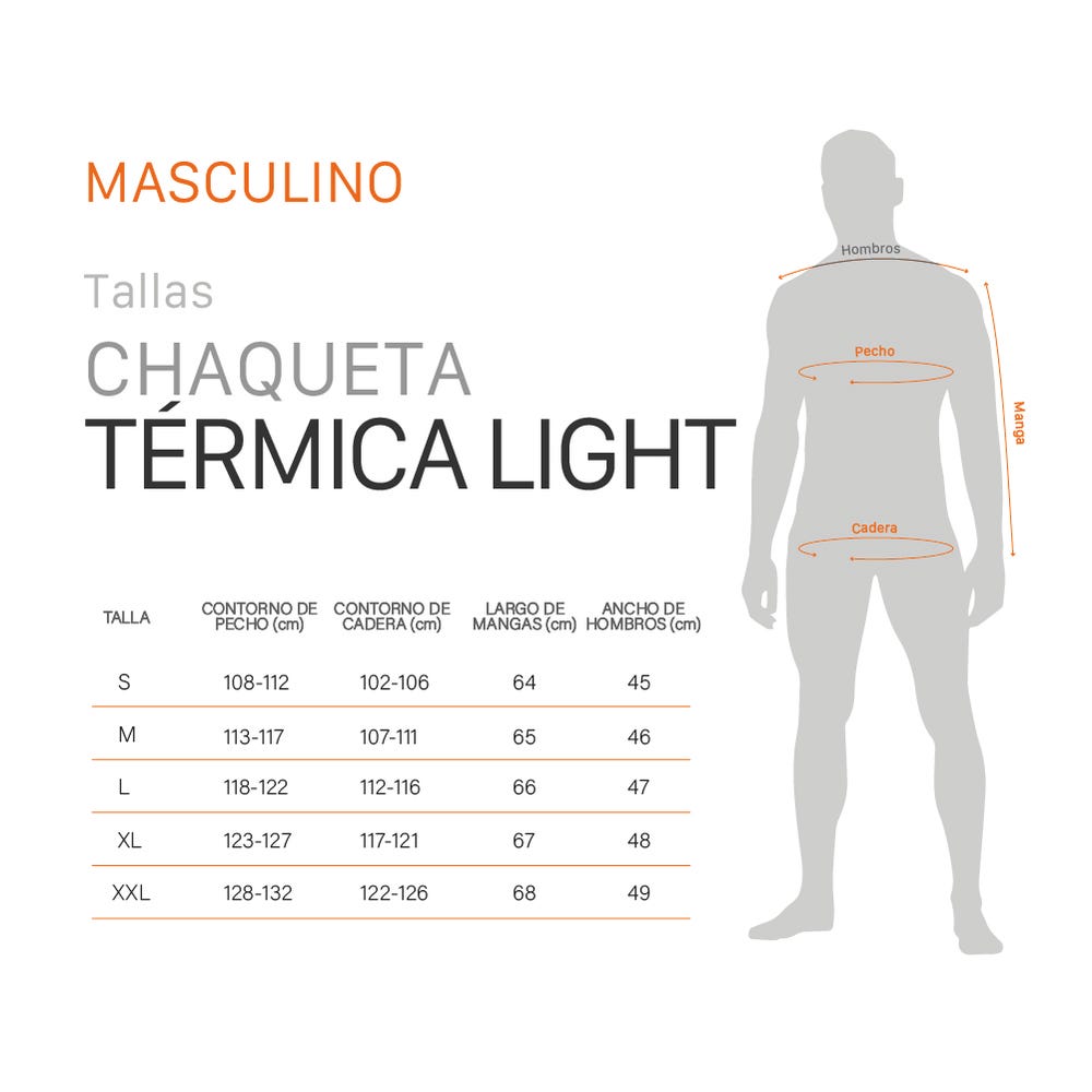 Chaqueta térmica Light Izar Doite Negro