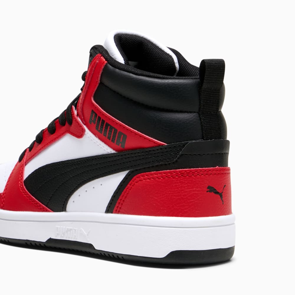 Zapatillas Puma juveniles Rebound V6 Mid Rojo