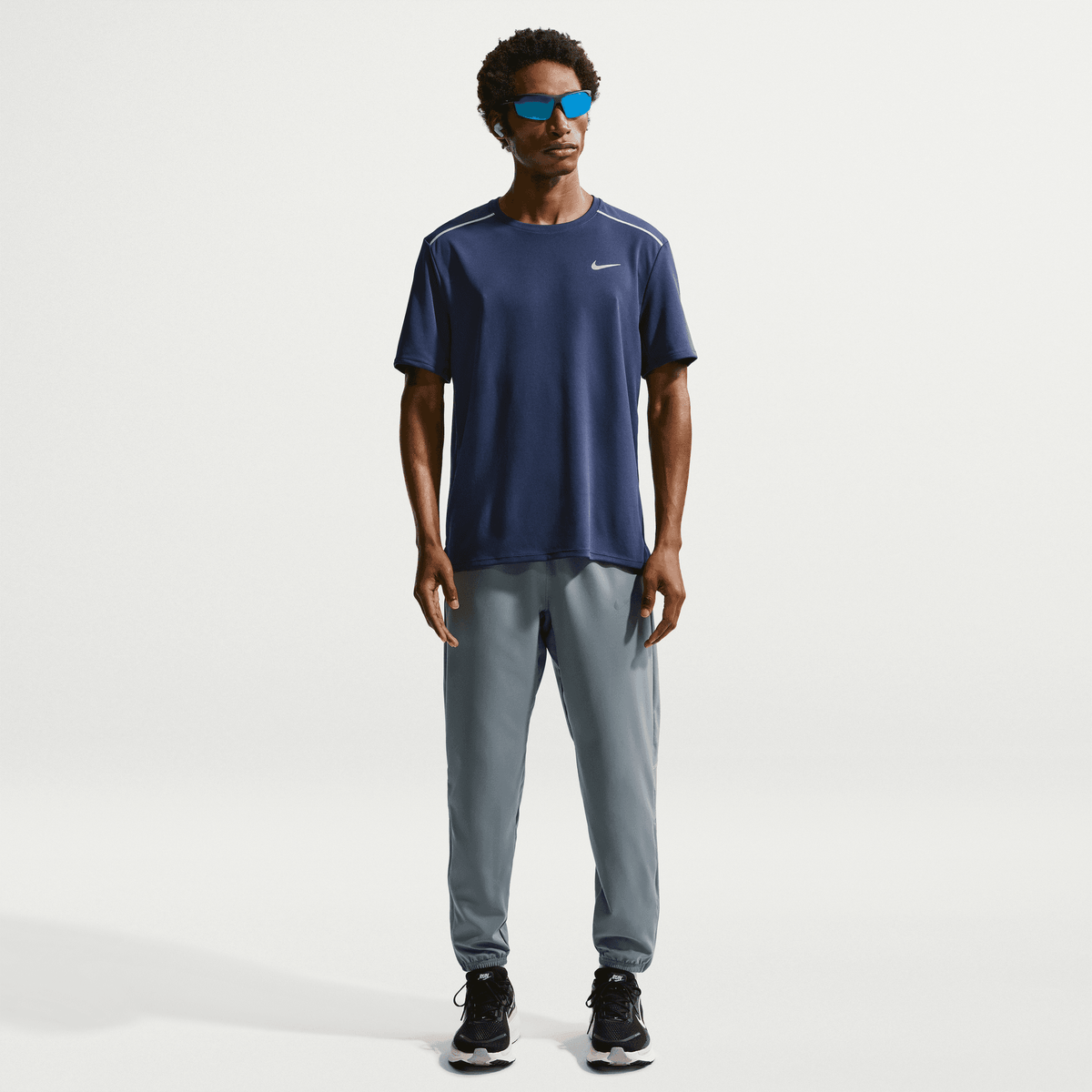 Polera Miler Nike Azul