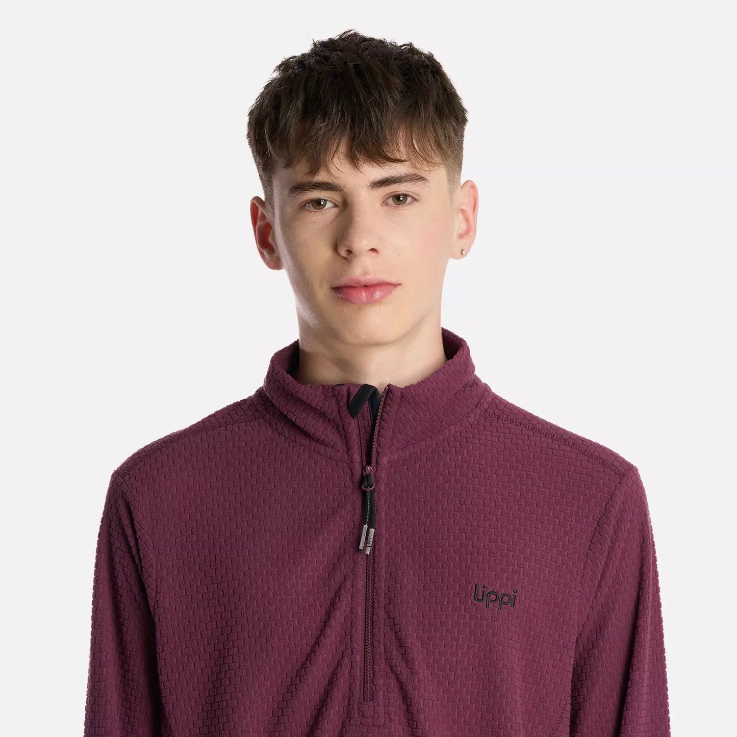 Poleron Teen Boy Mild Nano-F 14 Zip Lippi Burdeo