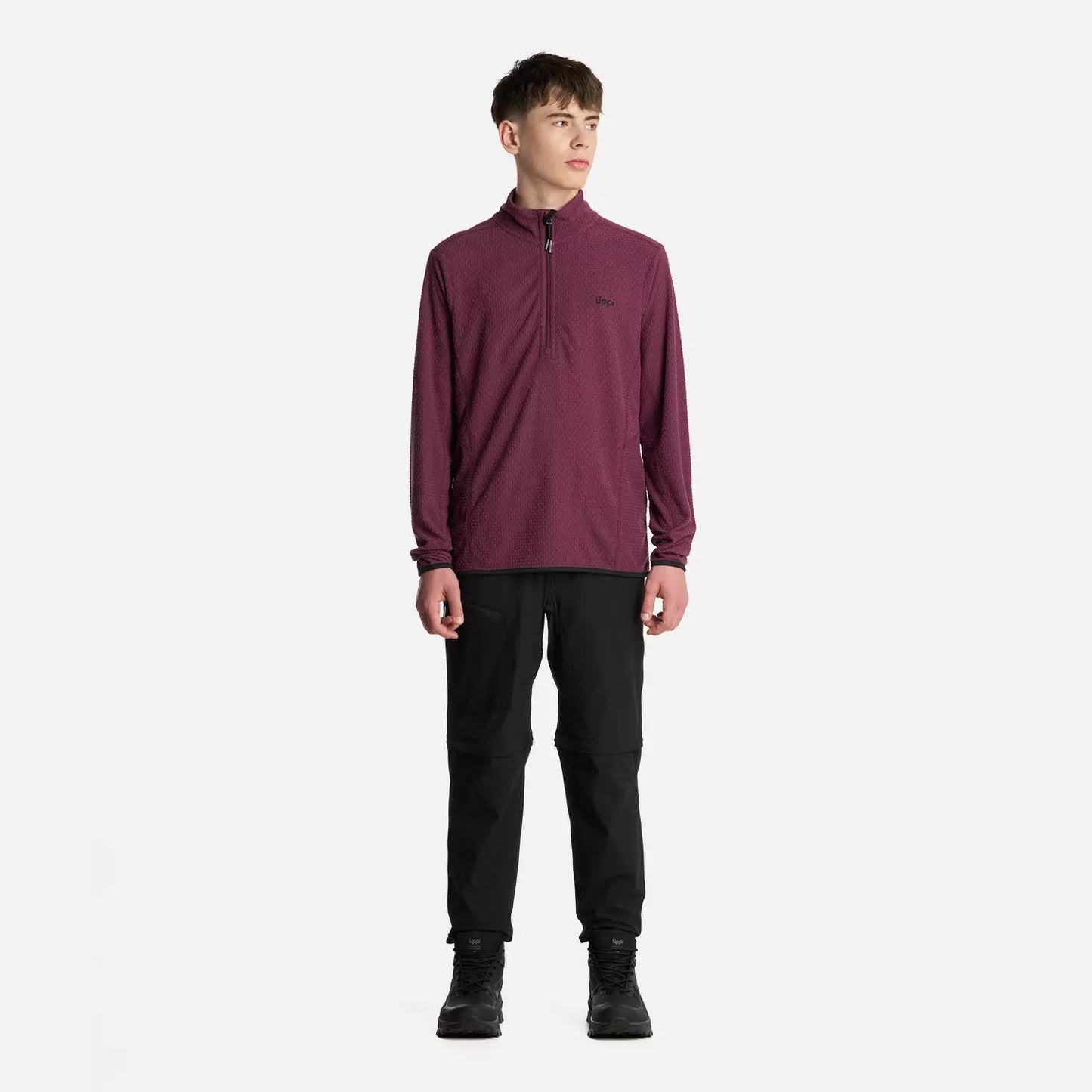 Poleron Teen Boy Mild Nano-F 14 Zip Lippi Burdeo