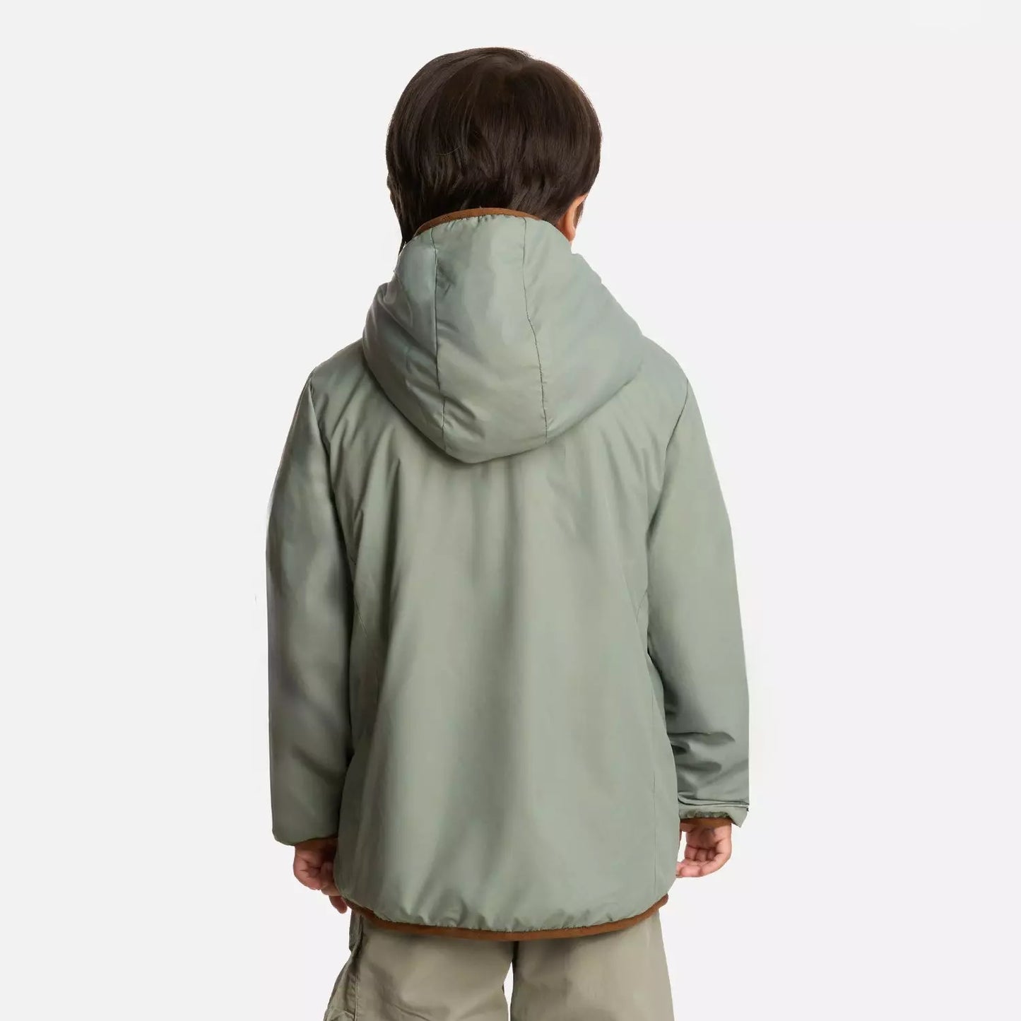 Parka Two-Faces Hoody Print Jade Lippi Verde