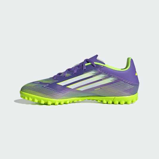 Zapatos de fútbol F50 Club pasto sintético Adidas Violeta