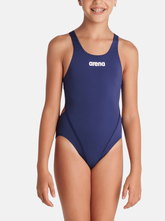 Traje De Baño Arena de niña Team Swimsuit Swim Tech Solid Azul Marino