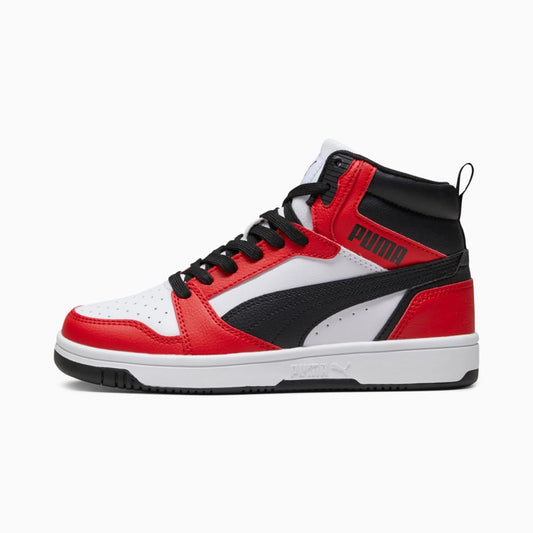 Zapatillas Puma juveniles Rebound V6 Mid Rojo