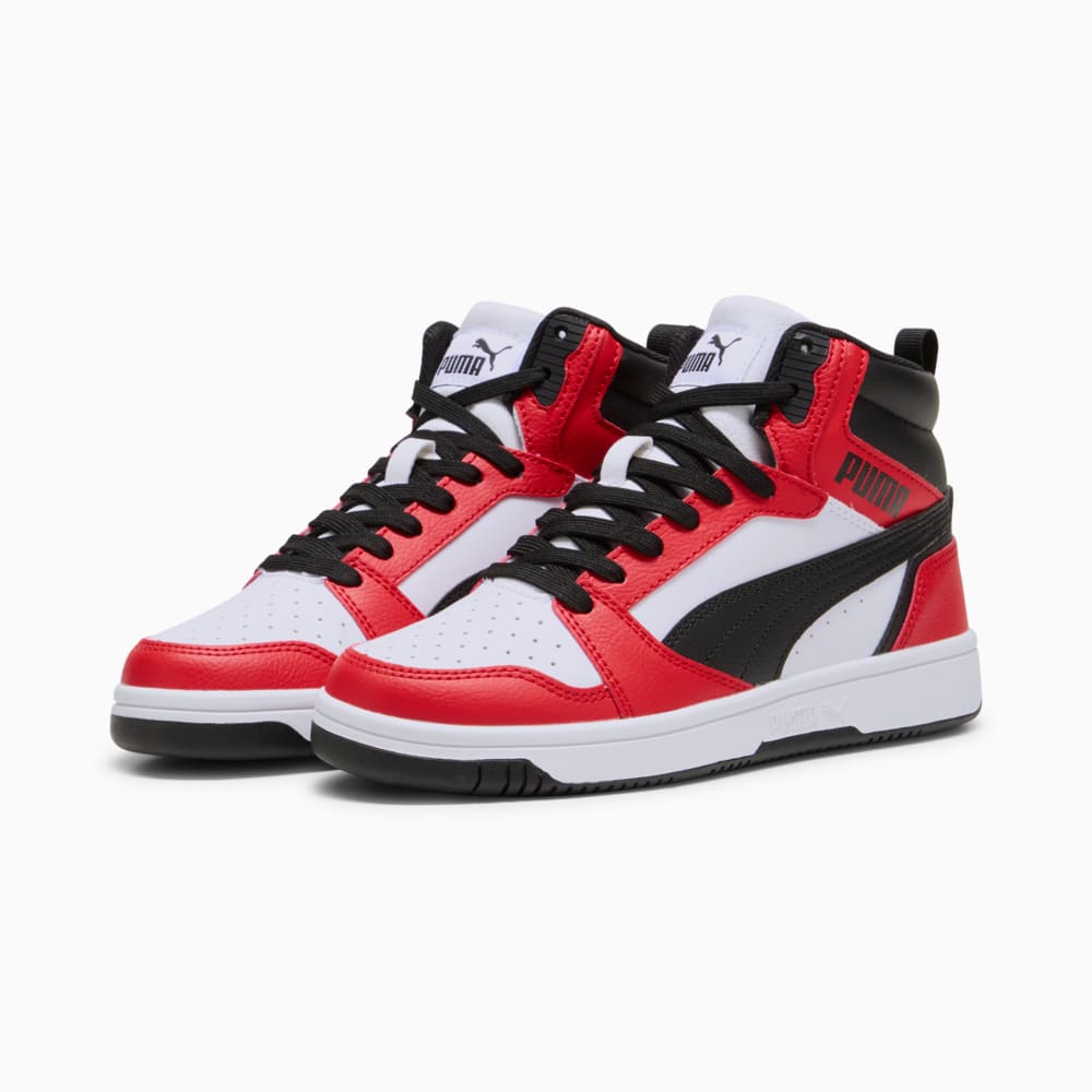 Zapatillas Puma juveniles Rebound V6 Mid Rojo