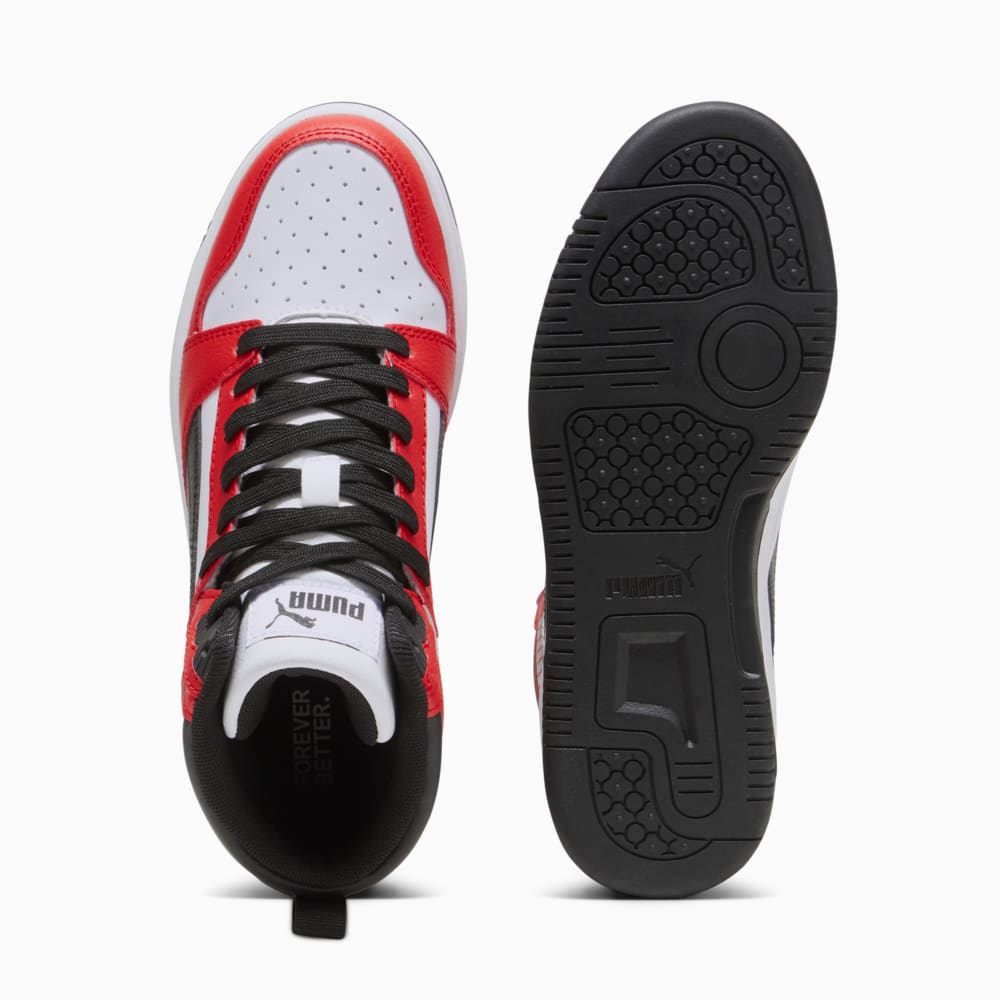 Zapatillas Puma juveniles Rebound V6 Mid Rojo